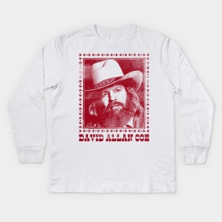 David Allan Coe / Retro Style Fan Design Kids Long Sleeve T-Shirt